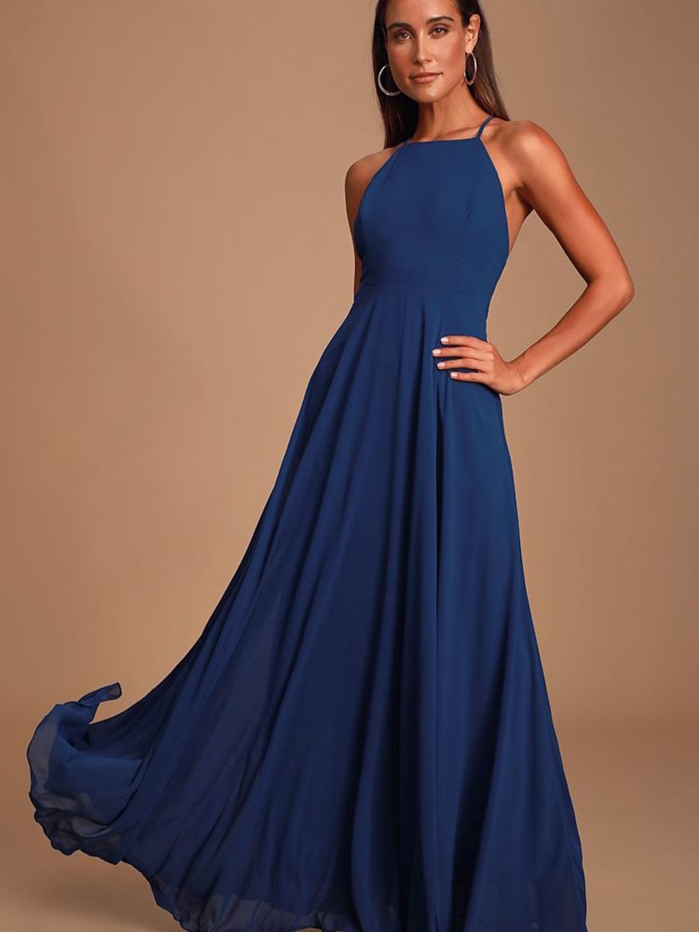 Lulu's Mythical Kind of Love Navy Blue Maxi Dress